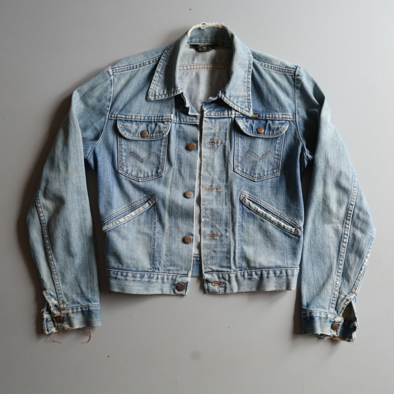 Vintage Maverick Blue Bell Denim Jacket XS Faded Dist… Gem