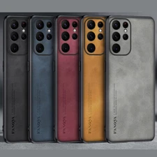 For Samsung Galaxy S25 Ultra S25 FE S24 S23 S22 Shockproof Leather Case Cover