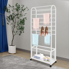 Iron Ribbon Holder Organizer Rack w/Wheels Large Capacity Ribbon Stand Organizer