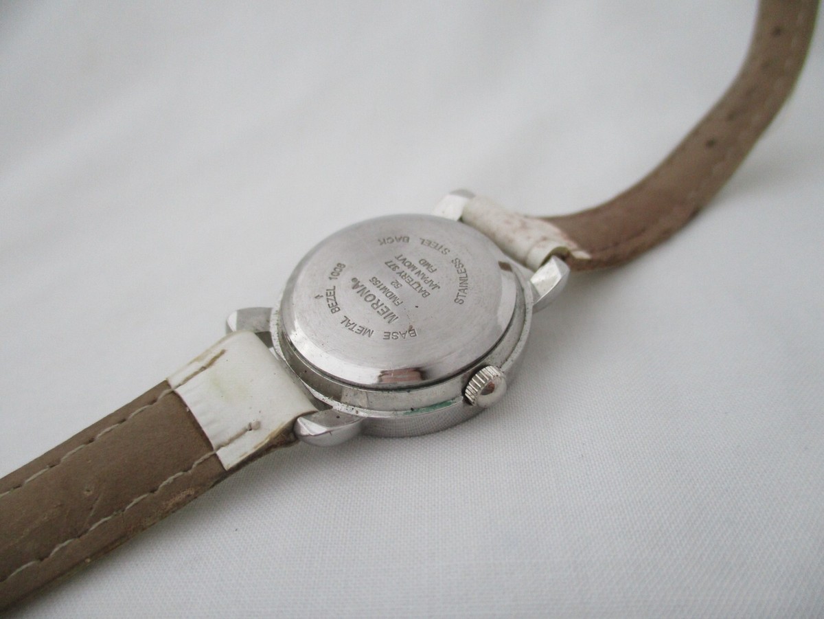 Merona Beige Canvas Strap Women\'s Watch with White Dial Merona Women Wristwatches for sale | eBay main image 4