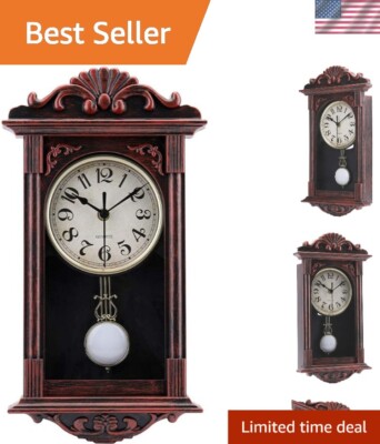 Classic Bronzed Pendulum Clock - Ideal Gift for Dad and Stylish Home Decor