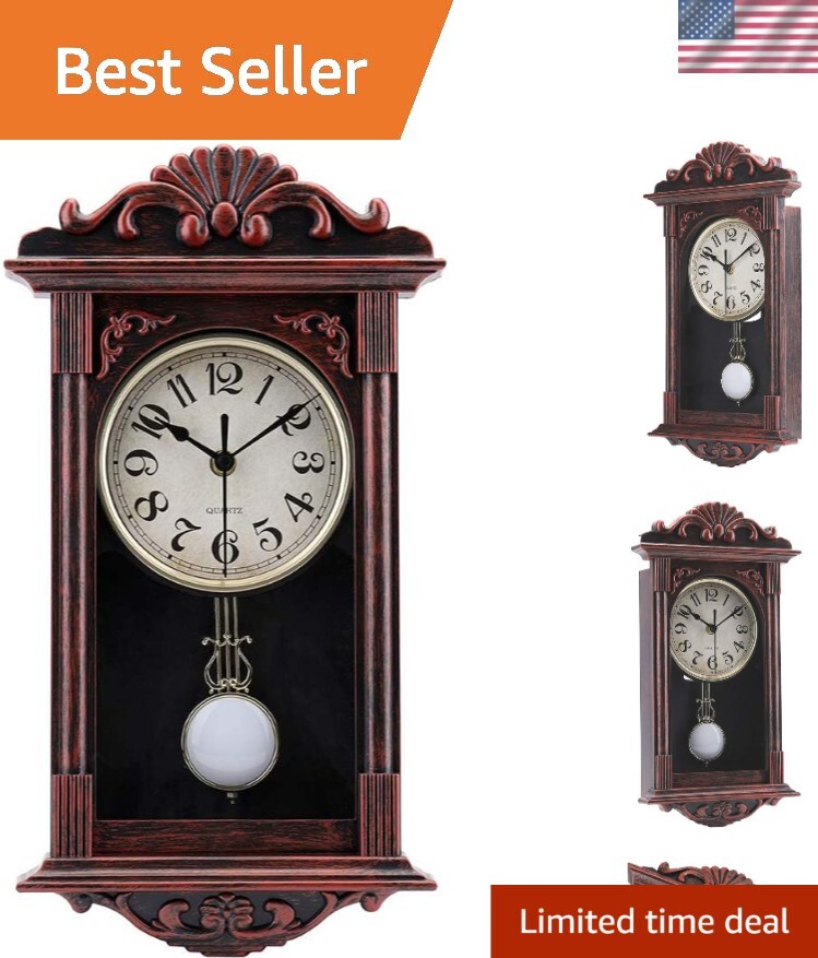 Classic Bronzed Pendulum Clock - Ideal Gift for Dad and Stylish Home Decor