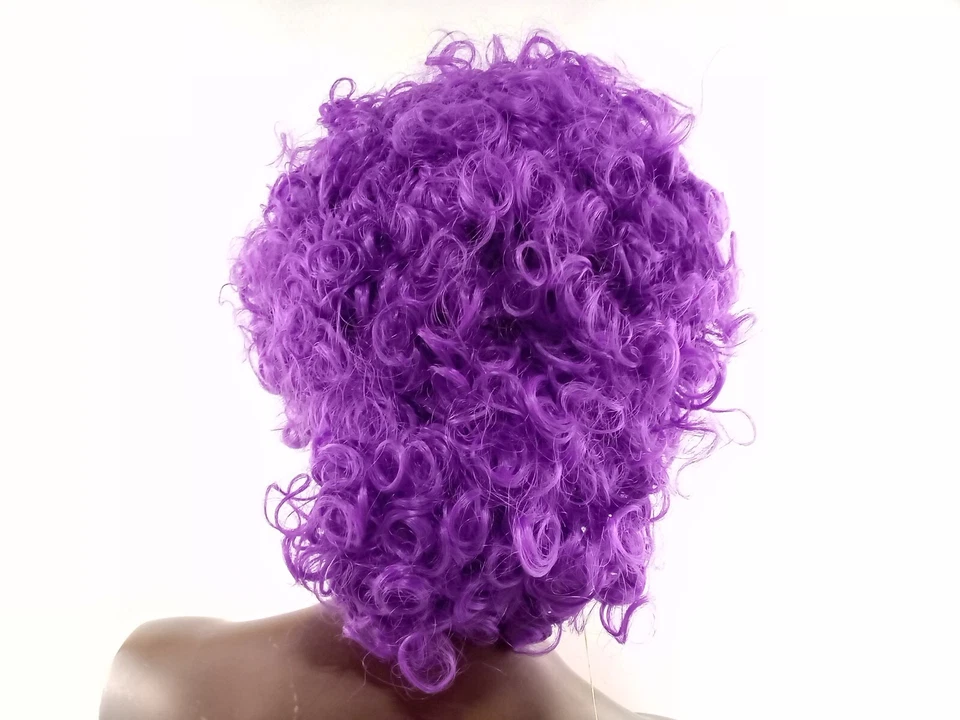 Peluca Disfraz Lacey de Colección Nueva York - Payaso Largo Rizado II Color: KAF Púrpura Foto 3 de 4