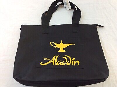 Disney Aladdin Black & Gold Genie Lamp VIP Logo Tote Bag NWT | eBay