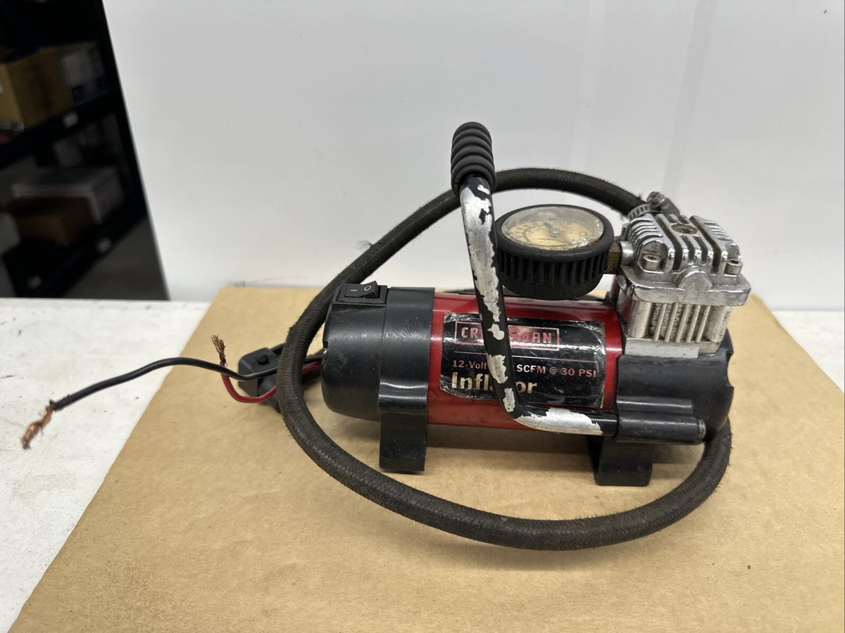 CRAFTSMAN 12 VOLT AIR INFLATOR, PORTA CAR TIRE INFLATOR 40