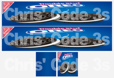 Code 3 selbstklebendes Anhänger Aufkleber - Oreo Doppelstuf - 1/50 1/64 1/76 1/87 1/148 