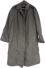 Vintage US Military Women's Black Trench Coat w/Removeable Liner Army Raincoat