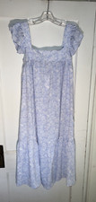 By the River NWT Blue Floral Ruffle Flutter Sleeve Midi Dress Size M.  c885