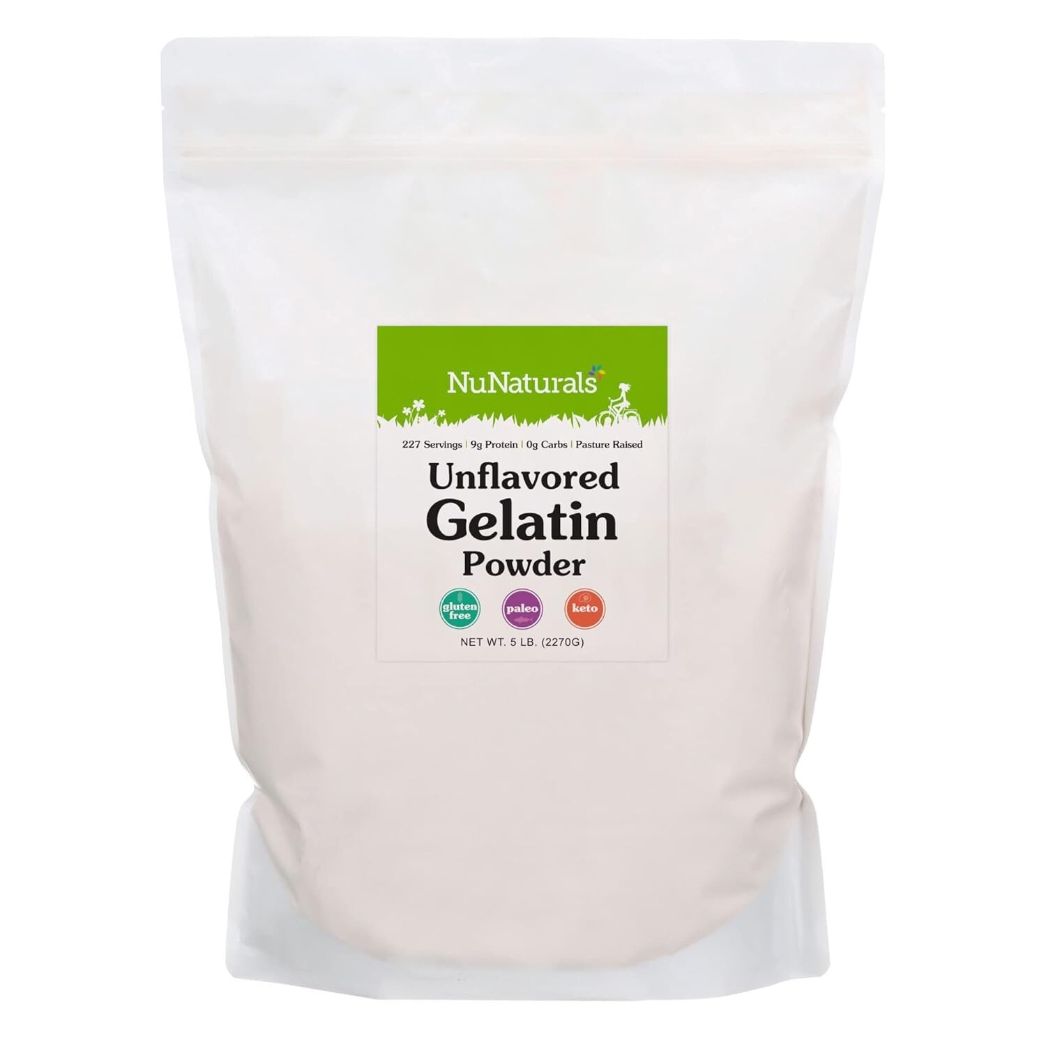 Instantly Thickening Beef Gelatin Powder, 5 lb - Perfect for Healthier Desserts