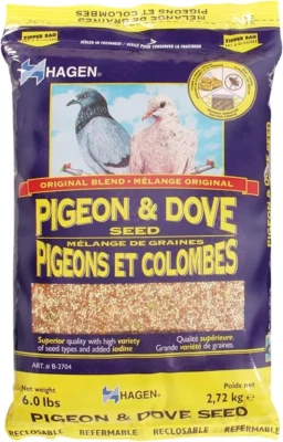 ROLF C. HAGEN (USA) CORP. Hagen Pigeon & Dove Seed, Nutritionally Complete Bird Food, Original Version, 6
