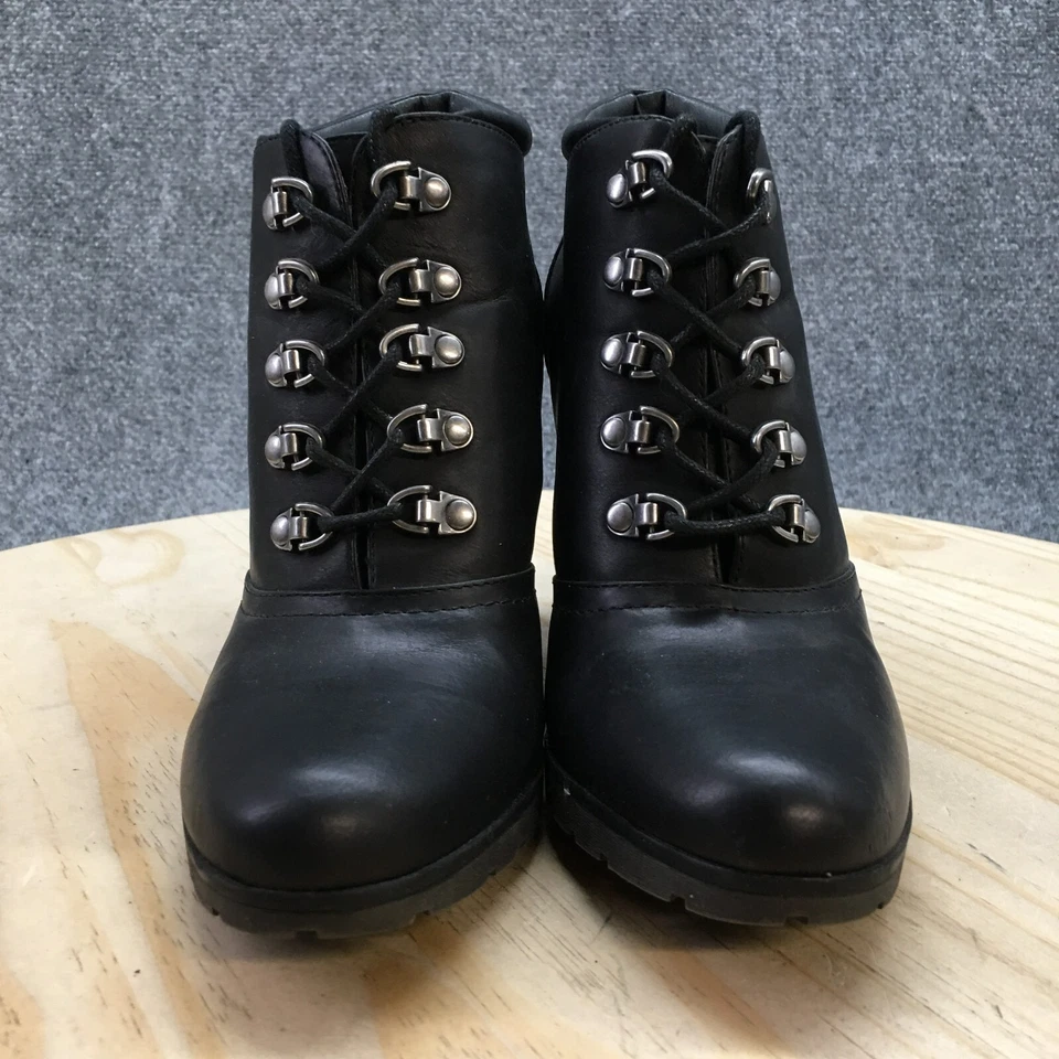 Botas de montaña blancas para mujer 9M Savannan botines al tobillo negro imitación cuero W23344Z Foto 4 de 4