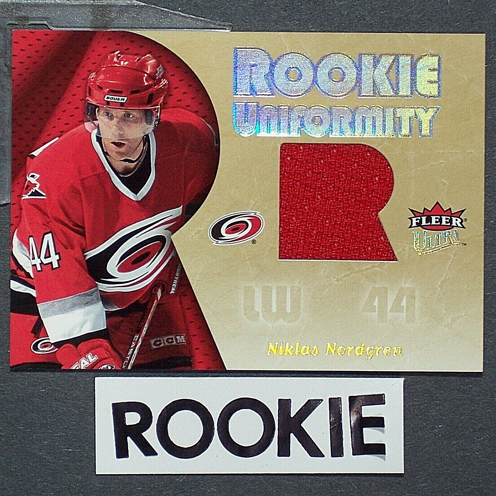 NIKLAS NERDGREN 2005-06  Ultra ROOKIE Uniformity  Jerseys  #RUNN  Carolina Canes