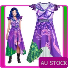 Descendants 3 Audrey Mal Costume Girls Dress Halloween Book Week Kids Cosplay