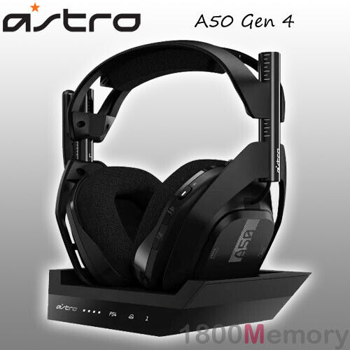 Astro A50 Gen 4 Wireless RF Gaming Headset + Base Station for Sony PS4 PS5 PC - Picture 1 of 2