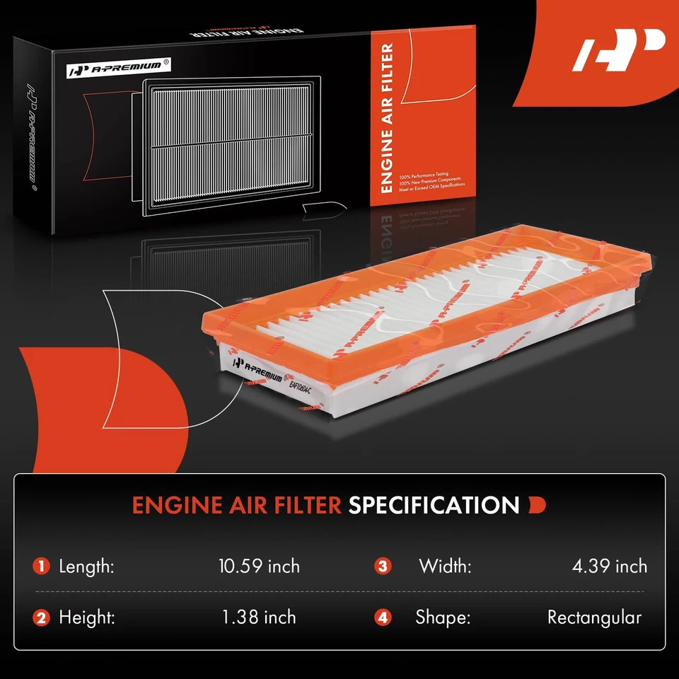 Engine Air Filter for Smart Fortwo 2008-2015 Flexible Panel L3 1.3L A0010940301 - Image 2 of 4