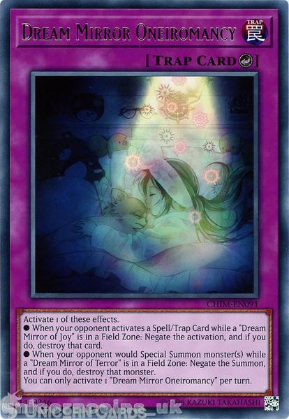 CHIM-EN091 Dream Mirror Oneiromancy Rare UNL Edition Mint YuGiOh Card