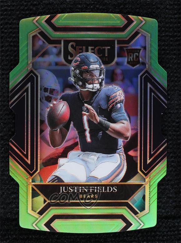 2021 Select Club Level Neon Green Prizm Die-Cut /349 Justin Fields Rookie RC rf2