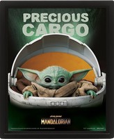 Star Wars Gerahmtes 3D Lentikulardruck Bild The Mandalorian Precious Cargo