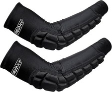 Padded Elbow Forearm Sleeves 2 Pack Compression Crashproof Arm Pads for Footb...