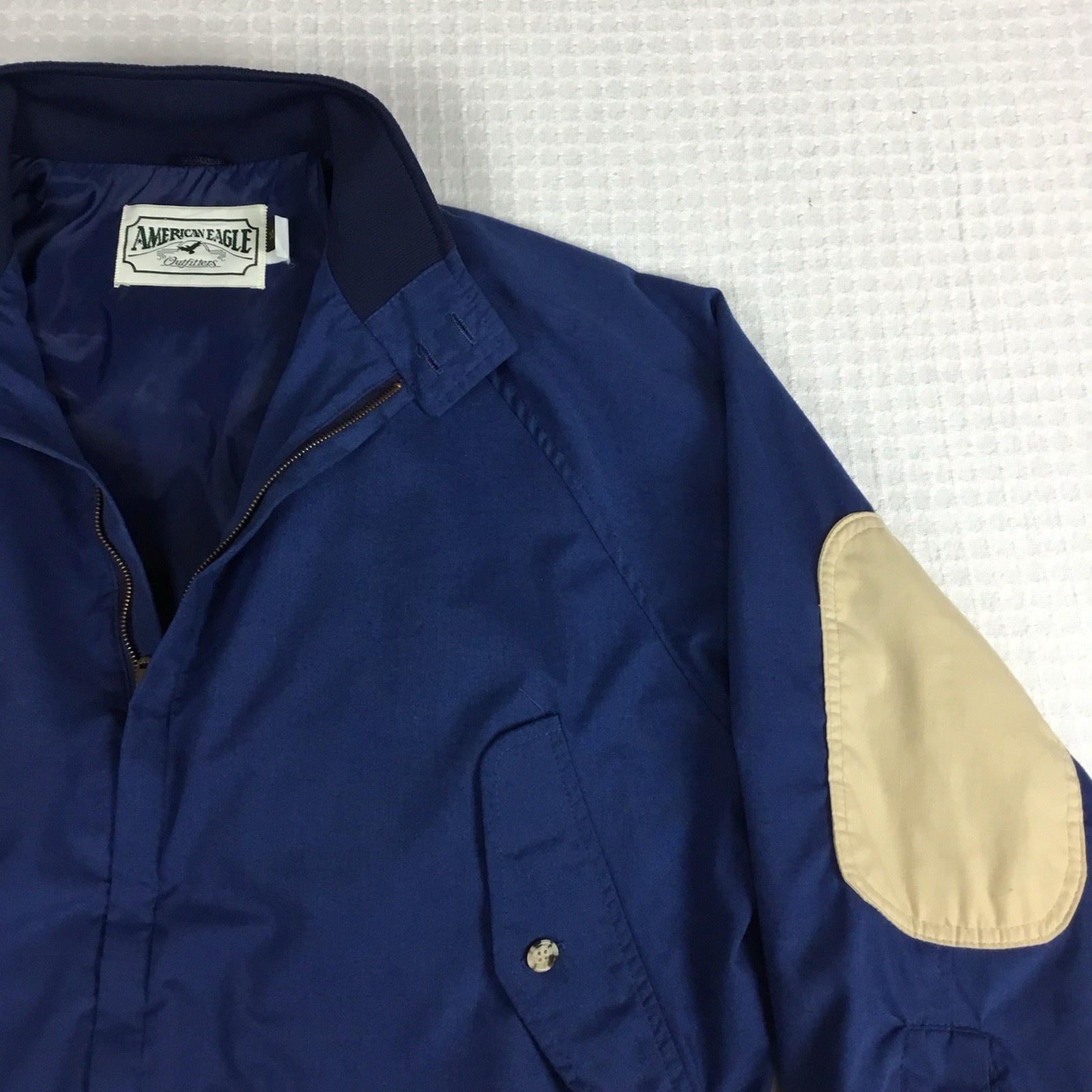 American Eagle Bomber Jacket Elbow Patch Mens XL … - image 12