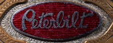 Peterbilt Western Belt Buckle German Silver 3.5" x 2.75" Trucker Collectible