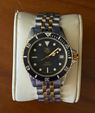 TAG Heuer 1000 Diver 200m Quartz Two-Tone Black Dial Date Luminous