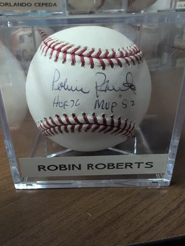 New ListingRobin Roberts Signed Rawlings Official National League Baseball MLB COA AUTO
