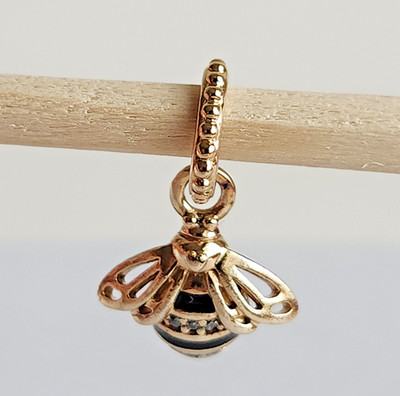 Authentic Pandora Queen Bee Dangle Charm 18k Gold Plated S925 ALE