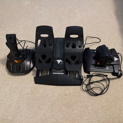 Thrustmaster T.16000M FCS Flight Pack W/Peddal Rudder Stick & Throttle Black