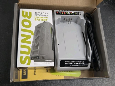 #ad #ad Snow Sun Joe iONMAX iBAT40 EcoSharp Lithium Ion Battery 40 Volt 4.0 Ah Charger $99.99