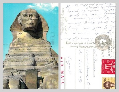 Alte Postkarte - Die Große Sphinx von Gizeh, Ägypten Kairo POSTED
