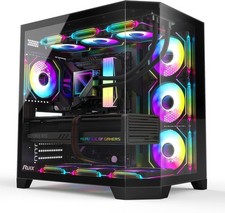 ARGB Gaming Case RUIX OV303 ATX Mid Tower 4 Fans Black