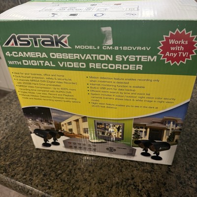 Astak Security System 4-camera Observation System With Digital Recorder
