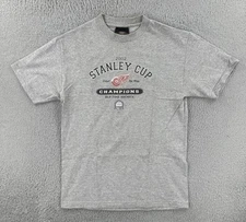 Vtg Old Time Sports M Gray Shirt 2002 Stanley Cup Champions Detroit Red Wings