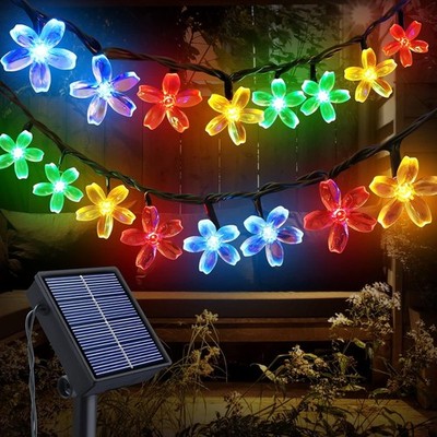 Solar Lichterketten Außen, 100 LEDs, 12 m Kirschblüten Lichterketten,  , Inne...