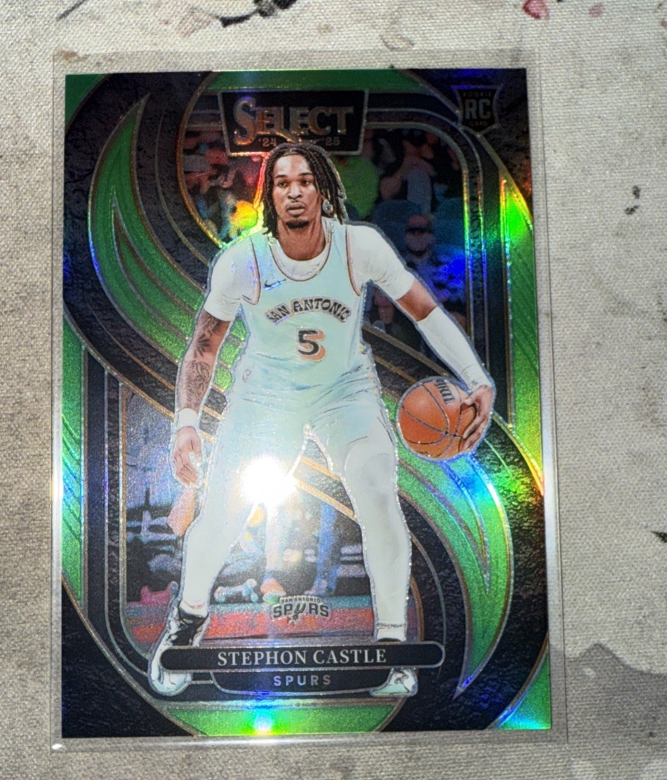 2024-25 Panini Select Stephon Castle #72 RC Rookie Concourse Neon Green /75