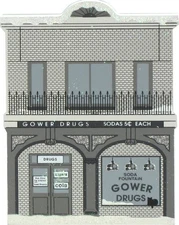 Cat’s Meow Village Christmas Wonderful Life Bedford Gower Drug Store #05-462