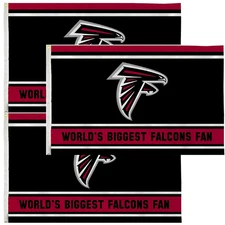 3 Pack Atlanta Falcons 3x5 NFL Flags Rico Industries Fade Proof Indoor Outdoor