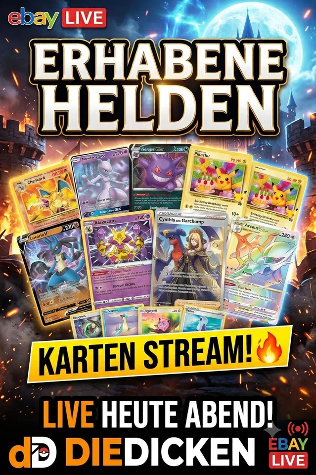 Pokemon Karten Pipeline & Erhabene Helden sowie Yugioh