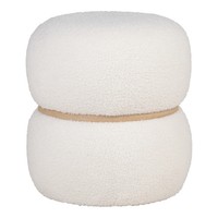Milford Pouf Puffer Teddy ø38X41 Cm Weiß