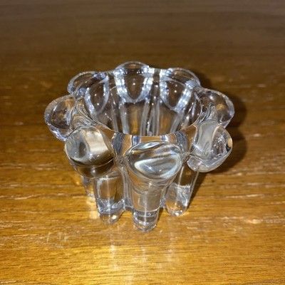 Vintage Mid Century VMC Reims France Glas Teelicht/Kerzenhalter sehr guter Zustand
