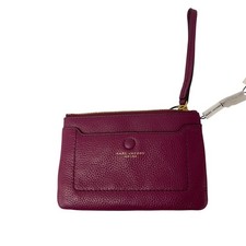 The Marc Jacobs Women's Burgundy Empire City Pebbled Leather Wristlet Wallet