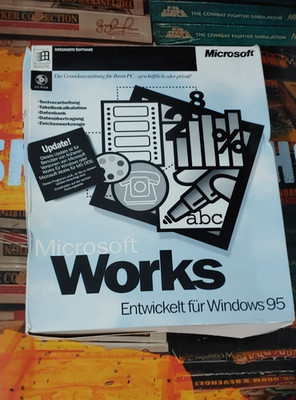 Microsoft Works 95 Update (CD-Rom, Manuals, Box) IBM PC works 32-bit