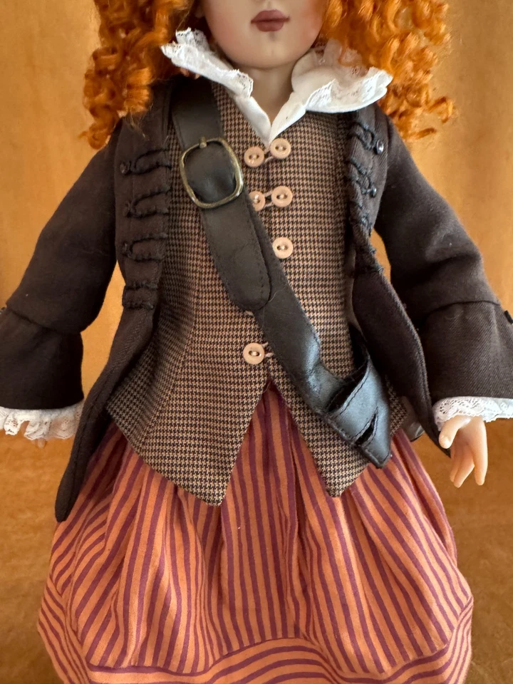 Helen Kish Little Lady 14" Doll Colonial Or Pirate Outfit Curly Redhead 2007 - Image 3 of 4