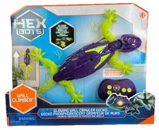 HEX BOTS Wall Crawler Gecko RC Lizard LED Eyes Climbs Walls NIB