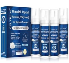 new 5 Topical Minoxidil Foam, Minoxidil for Men and Women, Infused with Biotin