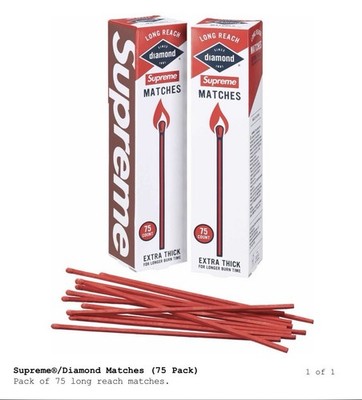Supreme Diamond Long Reach Matches 75 Count 75 Pack Extra Thick Long Reach