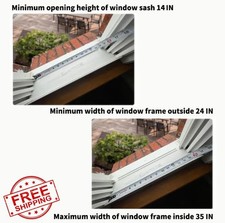 Window Cat Perch Wood Catio Indoor Cat Box 24-35" Frame