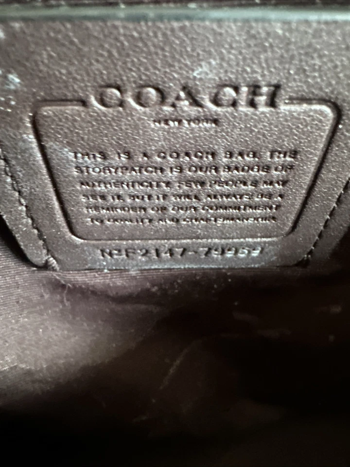 Coach Black Leather Diaper Bag  Multifunction Travel Tote Unisex - Image 4 of 4