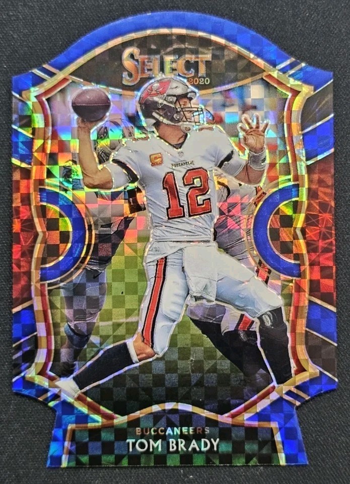 2020 Panini Select Concourse Blue Checkerboard TOM BRADY #1 Die-Cut